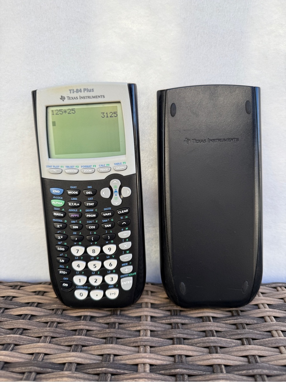 Texas Instruments TI-84 Plus Graphing Calculator Black w/ Slide Cover Tested